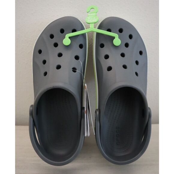 Crocs 205089-0GX Unisex Men's 9 Women's 11 Slate Gray/Lime Punch Bayaband Clogs - Picture 1 of 15